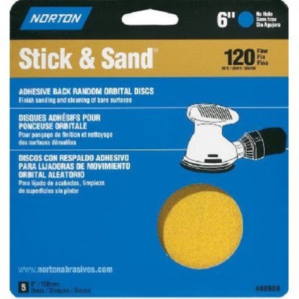 Norton Abrasives/St Gobain 5PK 6 80G Paper Disc 7660702499